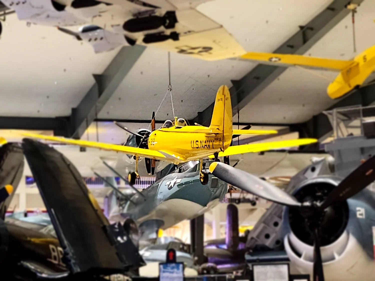 Aircraft hangar venue prepared for a private evening event